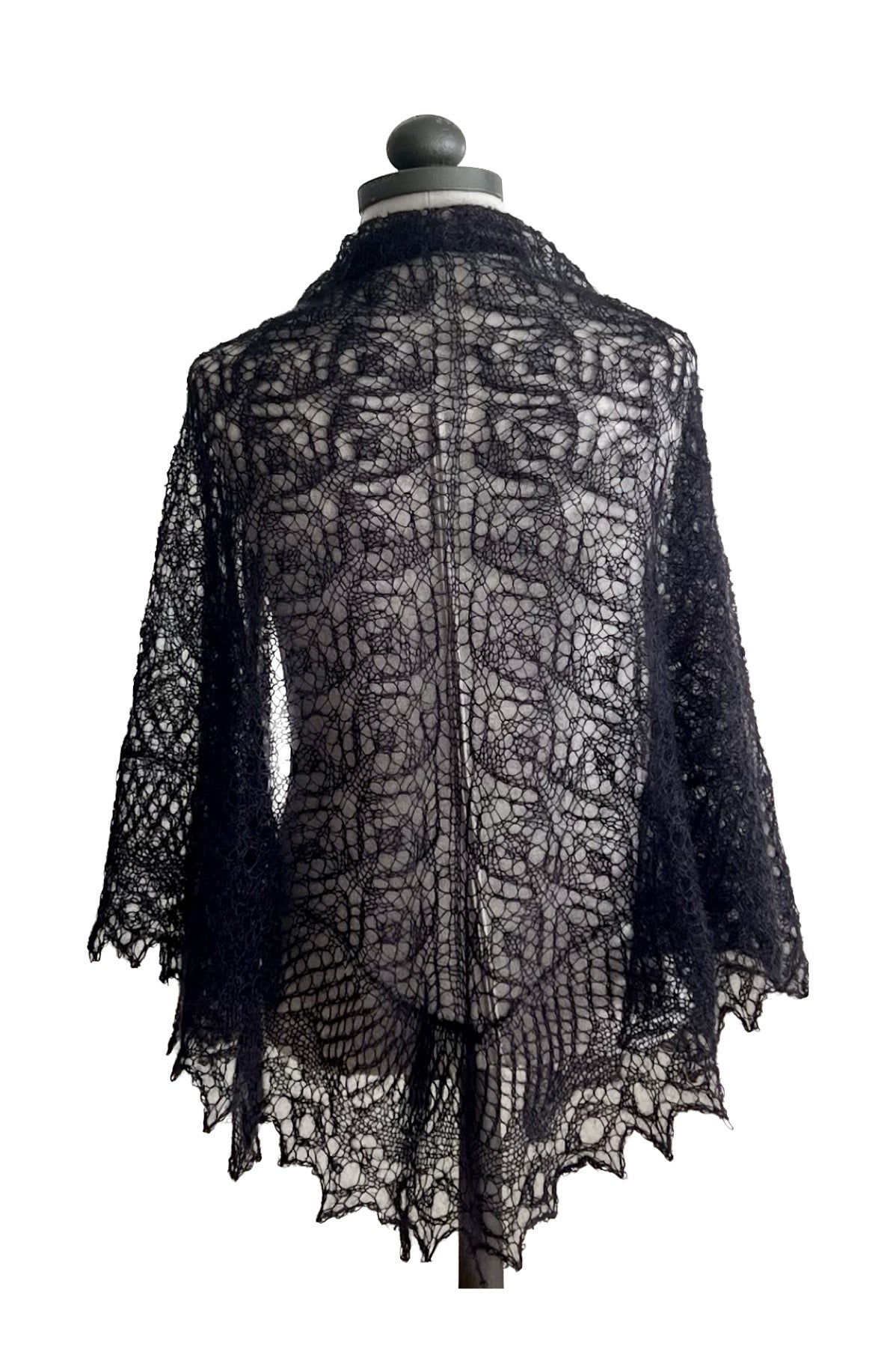 Workshop Black light lace shawl