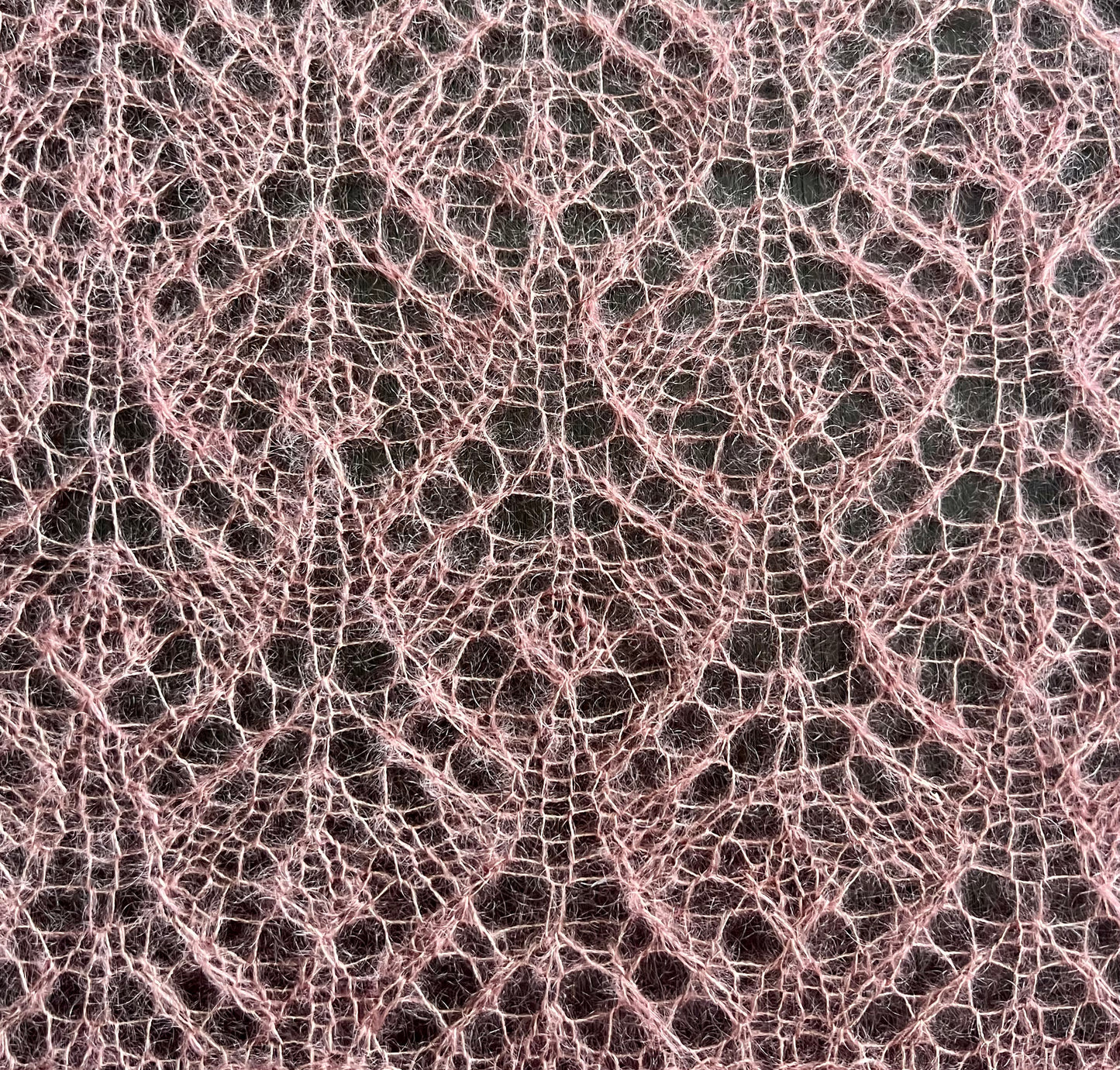 Old Pink lace shawl