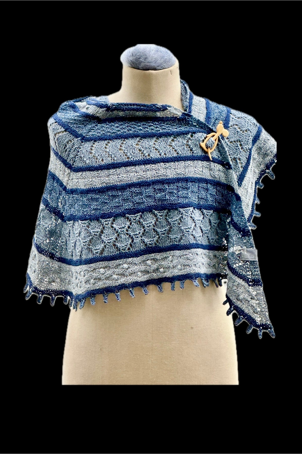 Blue jeans cotton shawl