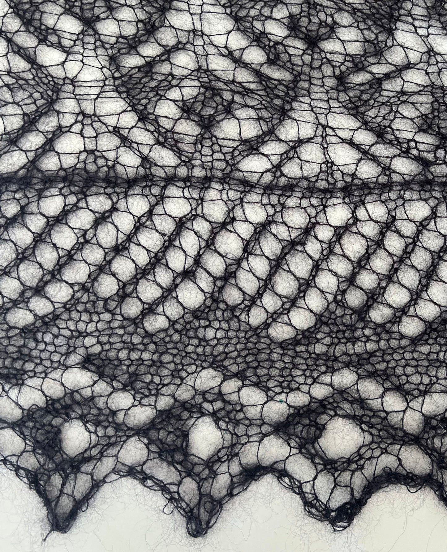 Black light lace shawl