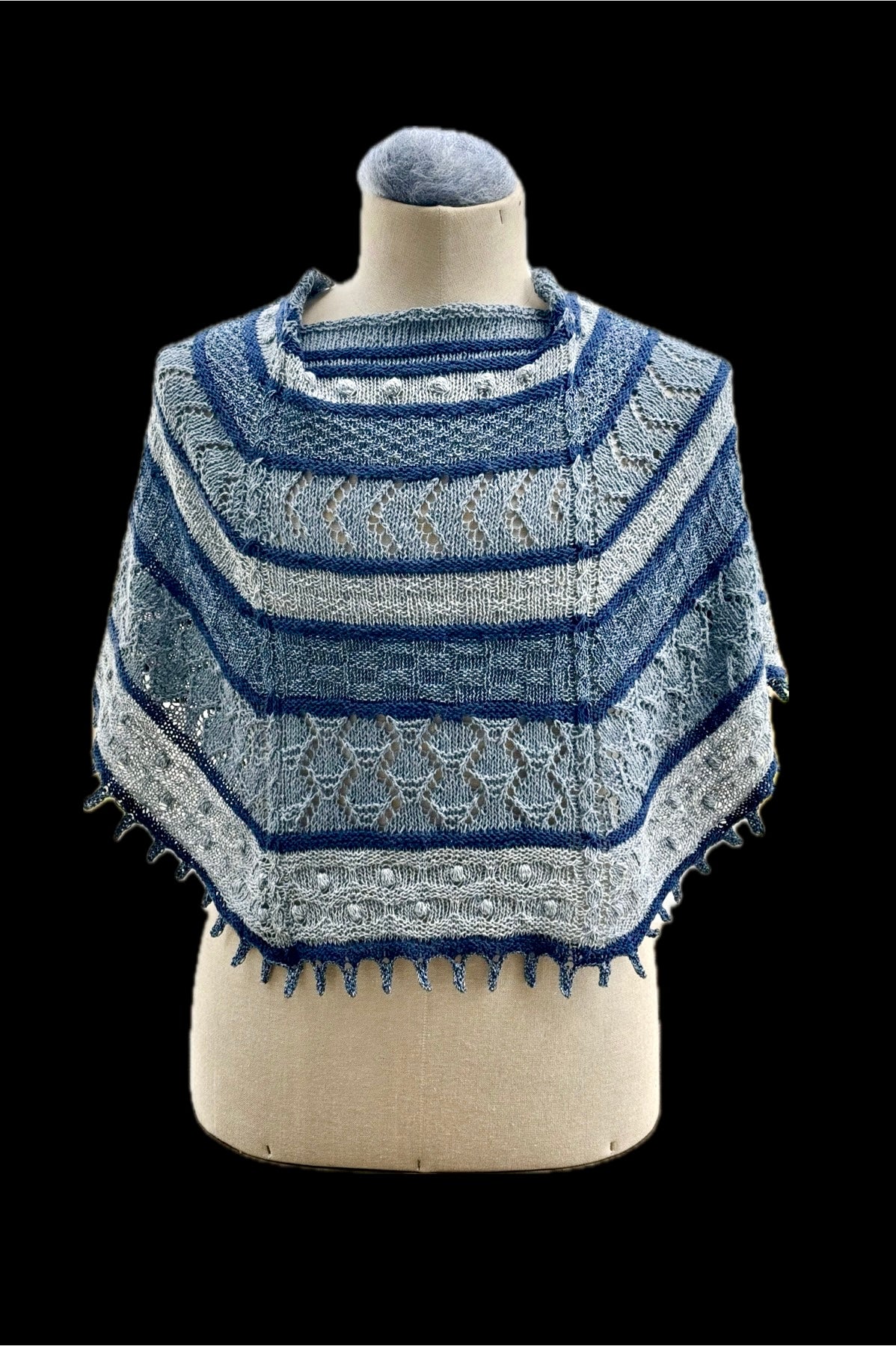 Blue jeans cotton shawl