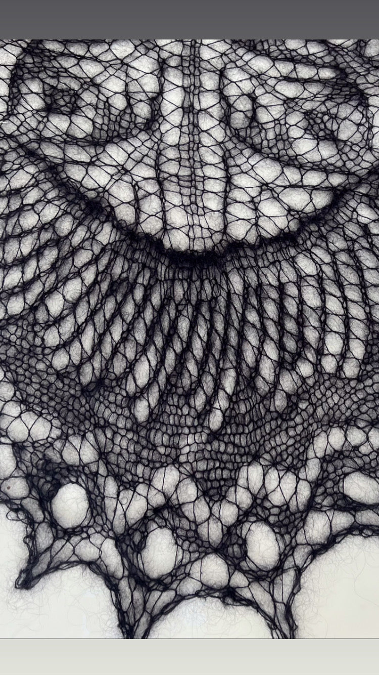 Workshop Black light lace shawl
