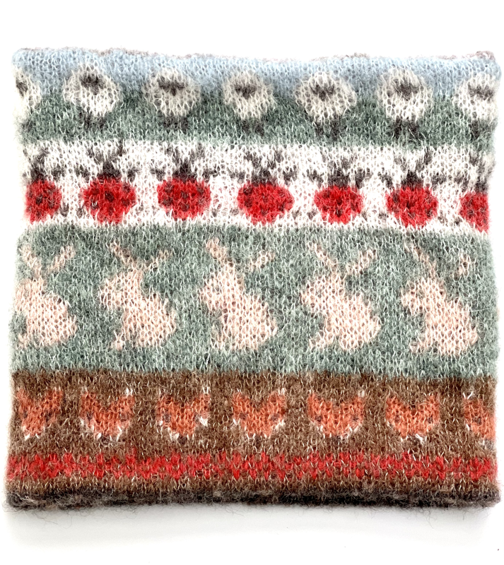 Fair Isle neck scarf