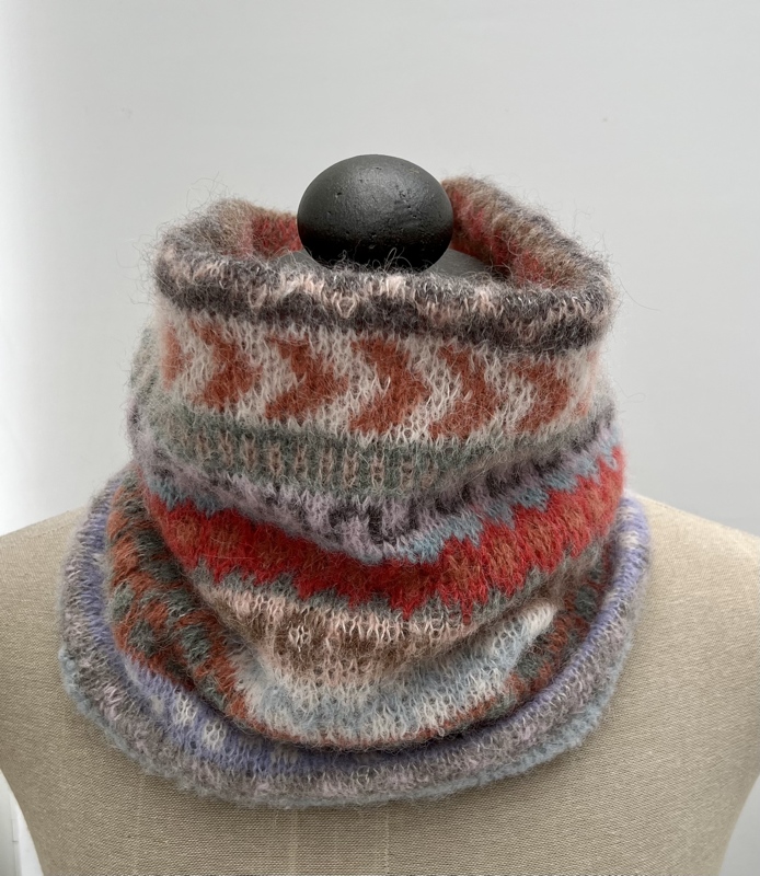 Fair Isle neck scarf