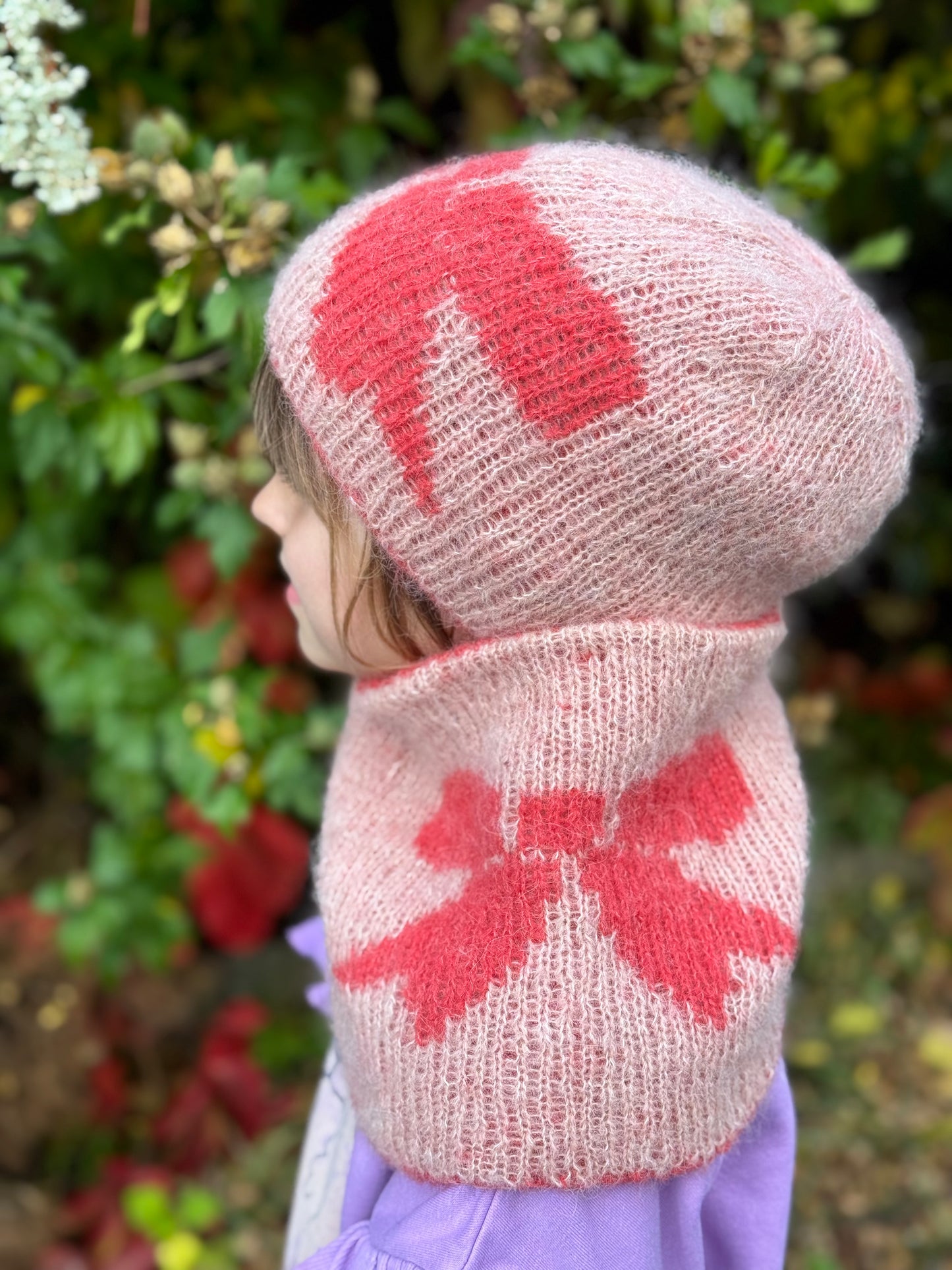 Coco’s Cowl and Beanie with a bow