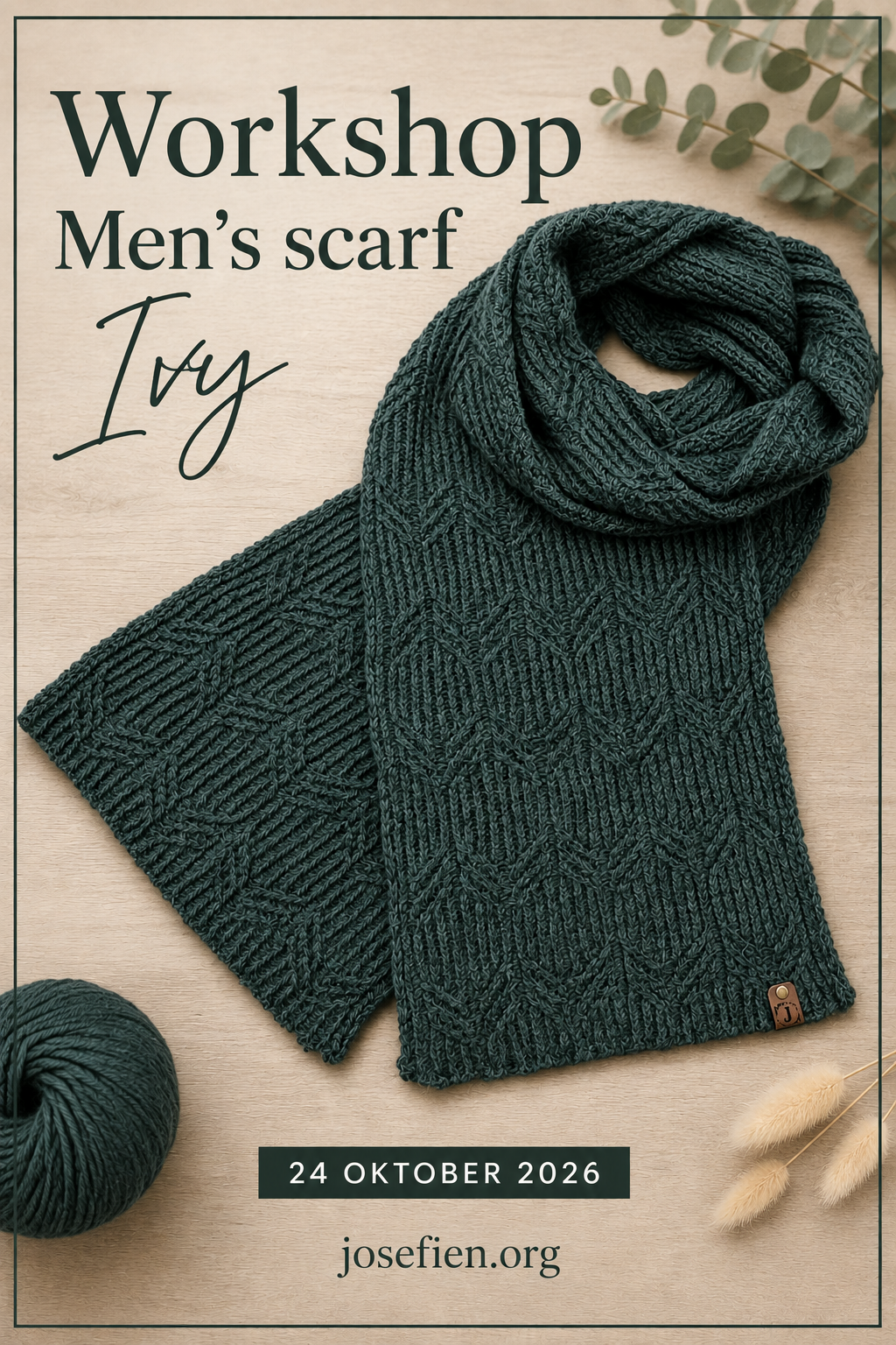 Workshop Men’s scarf Ivy
